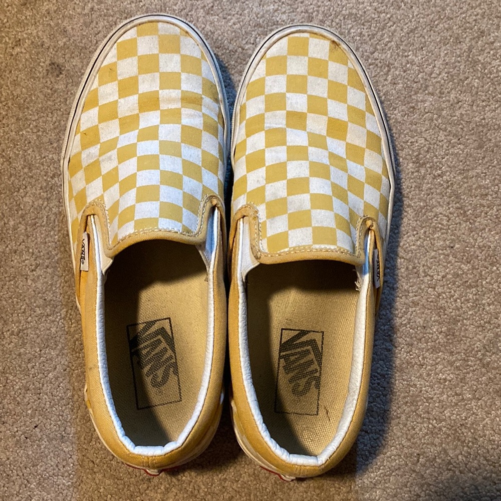 yellow checkered vans